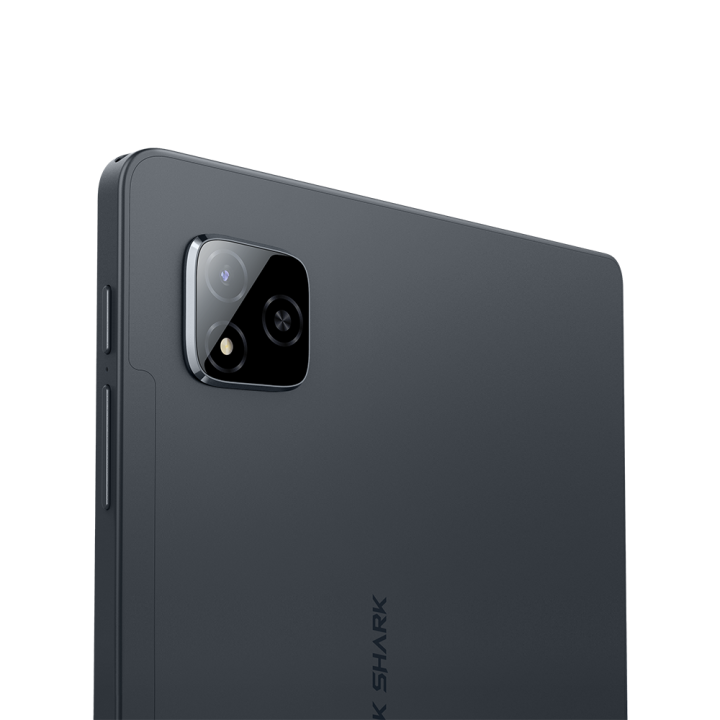 Black Shark Pad 7 gris foncé, gros plan sur le bloc photo