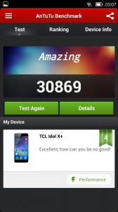 TCL Idol X+ Antutu