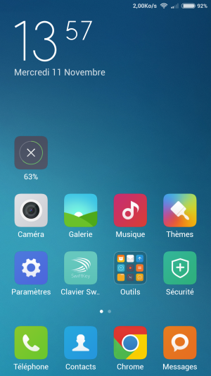 Accueil du Xiaomi Mi4c