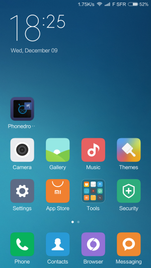 Accueil de MIUI 7