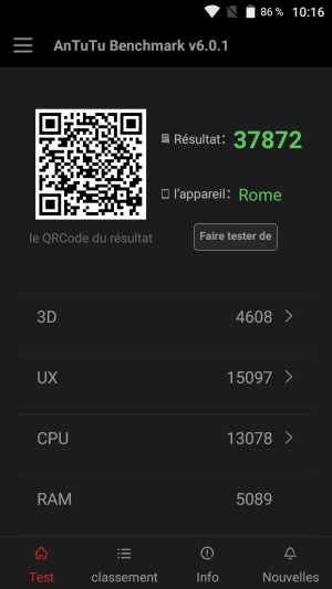 AnTuTu Benchmark Umi Rome