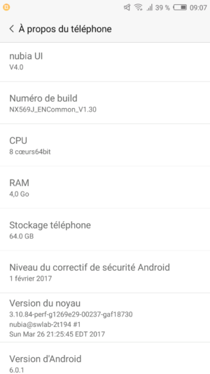 Nubia Z17 Mini