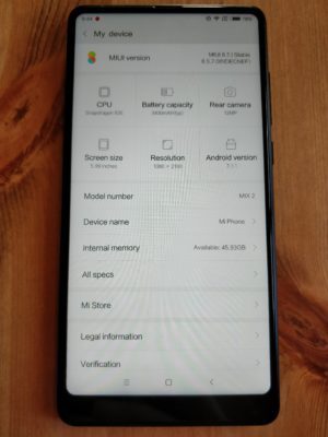Xiaomi Mi Mix 2