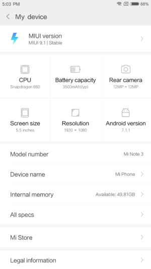 Xiaomi Mi Note 3