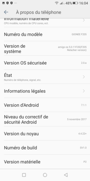 gionee f205