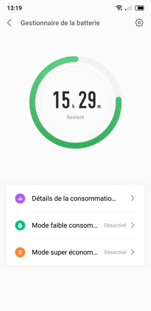Gestion de la batterie