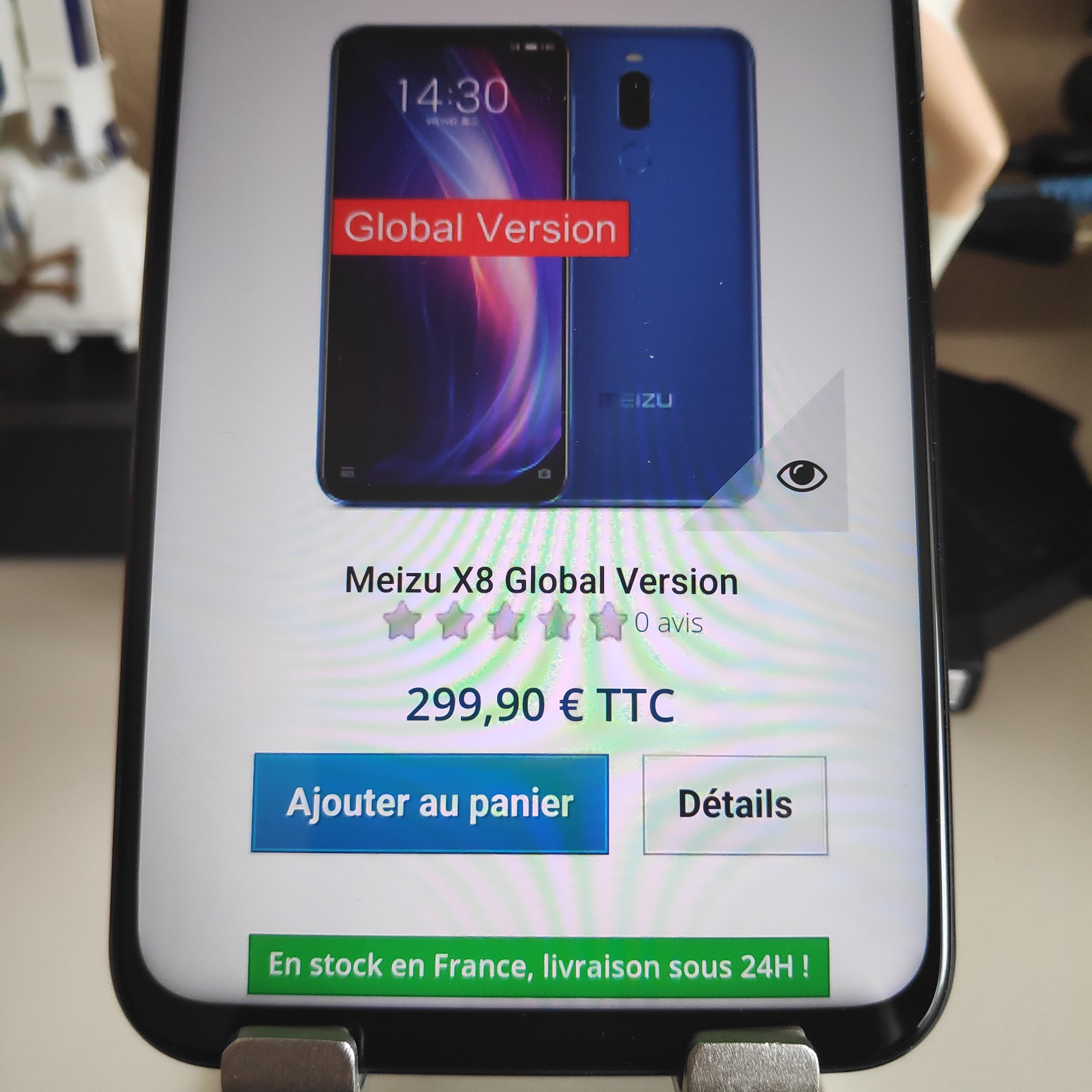 Menton du Meizu X8