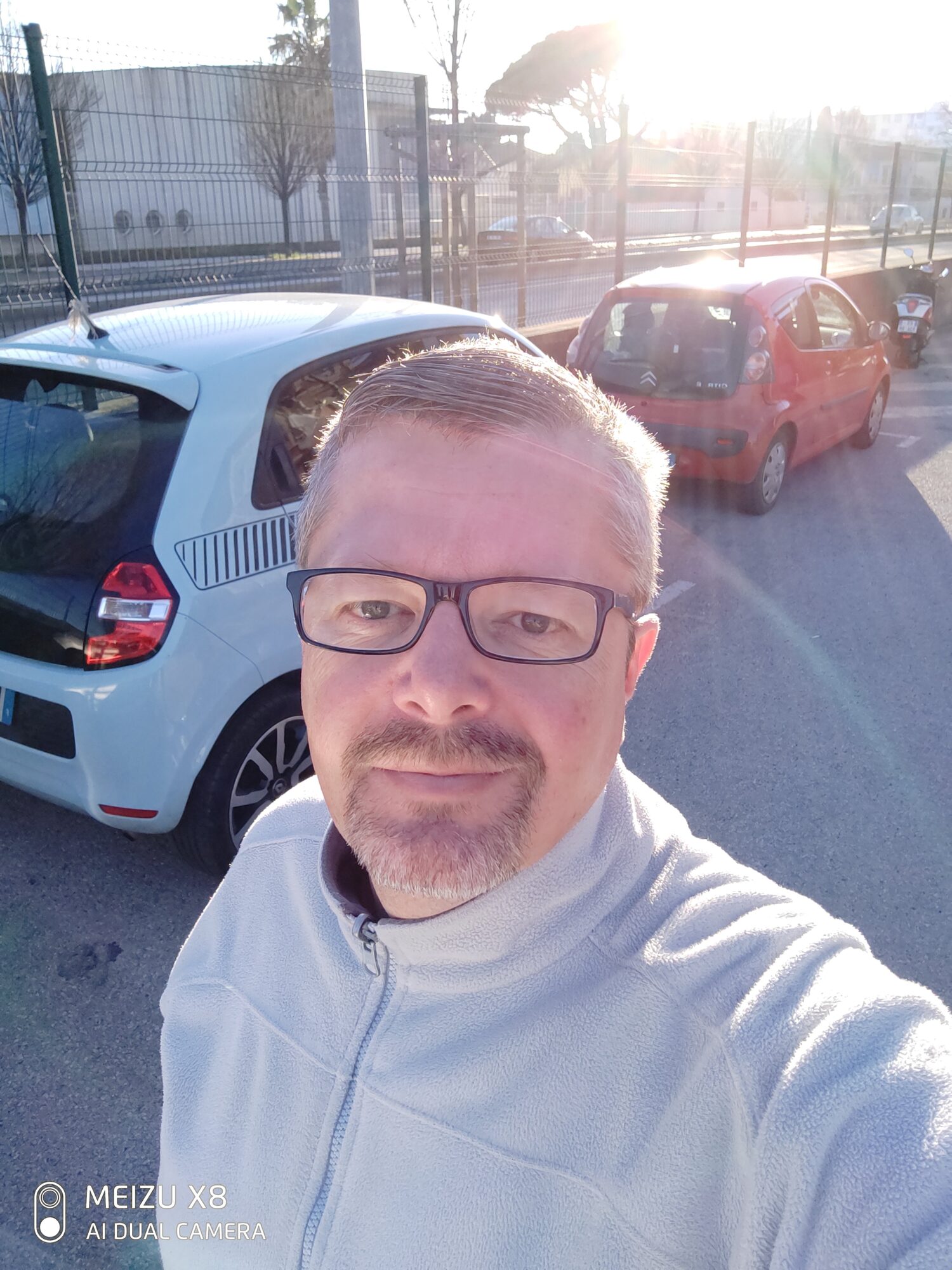 Selfie en contre jour