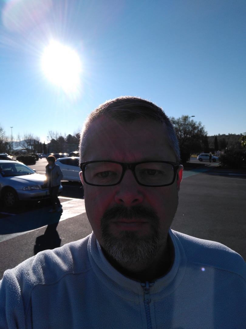 Selfie en contre jour