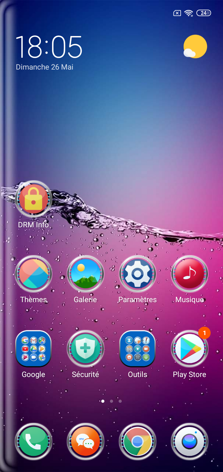 Bureau sous MIUI 10 du Redmi 7