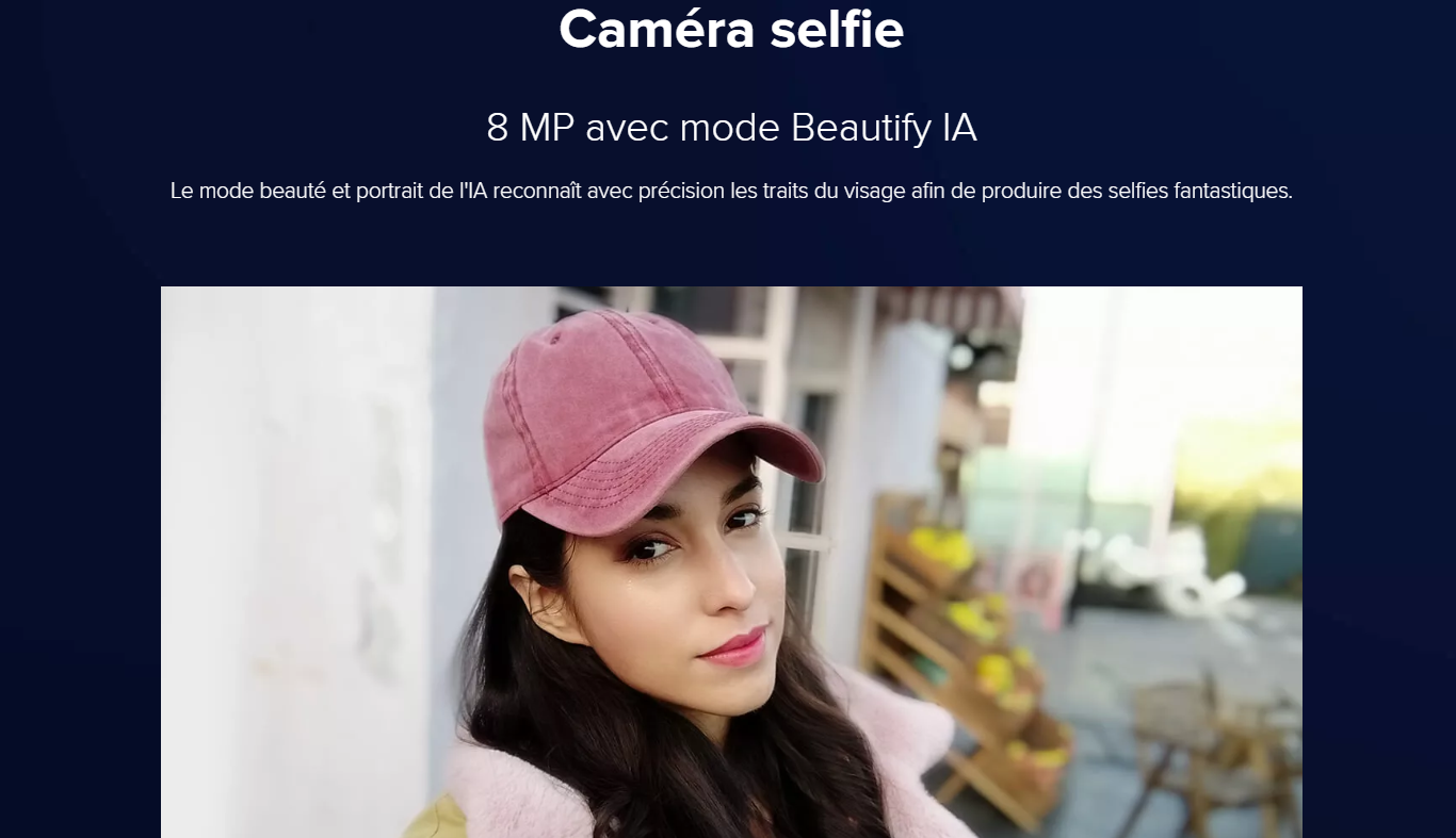 La partie selfie du Redmi 7