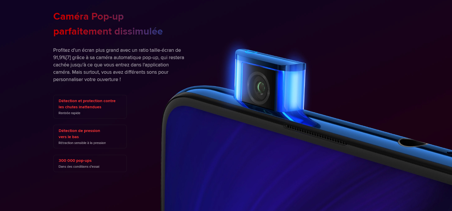 MI9 T Camera pop up