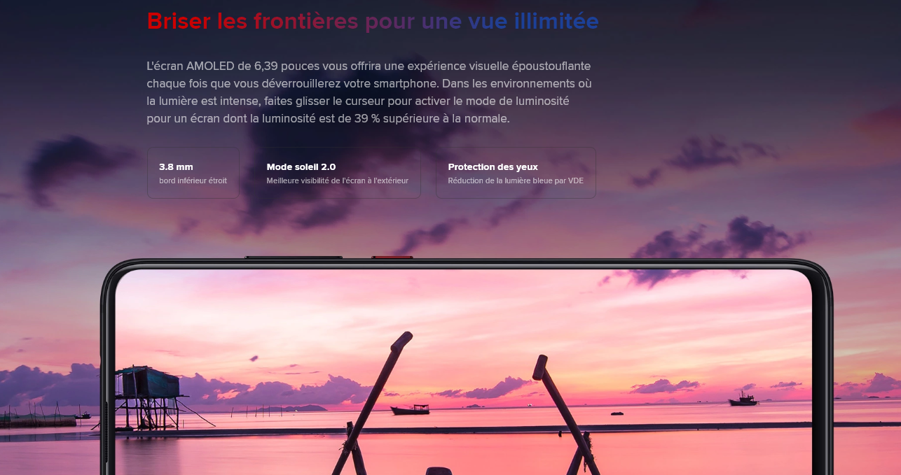 MI9 T écran full borderless