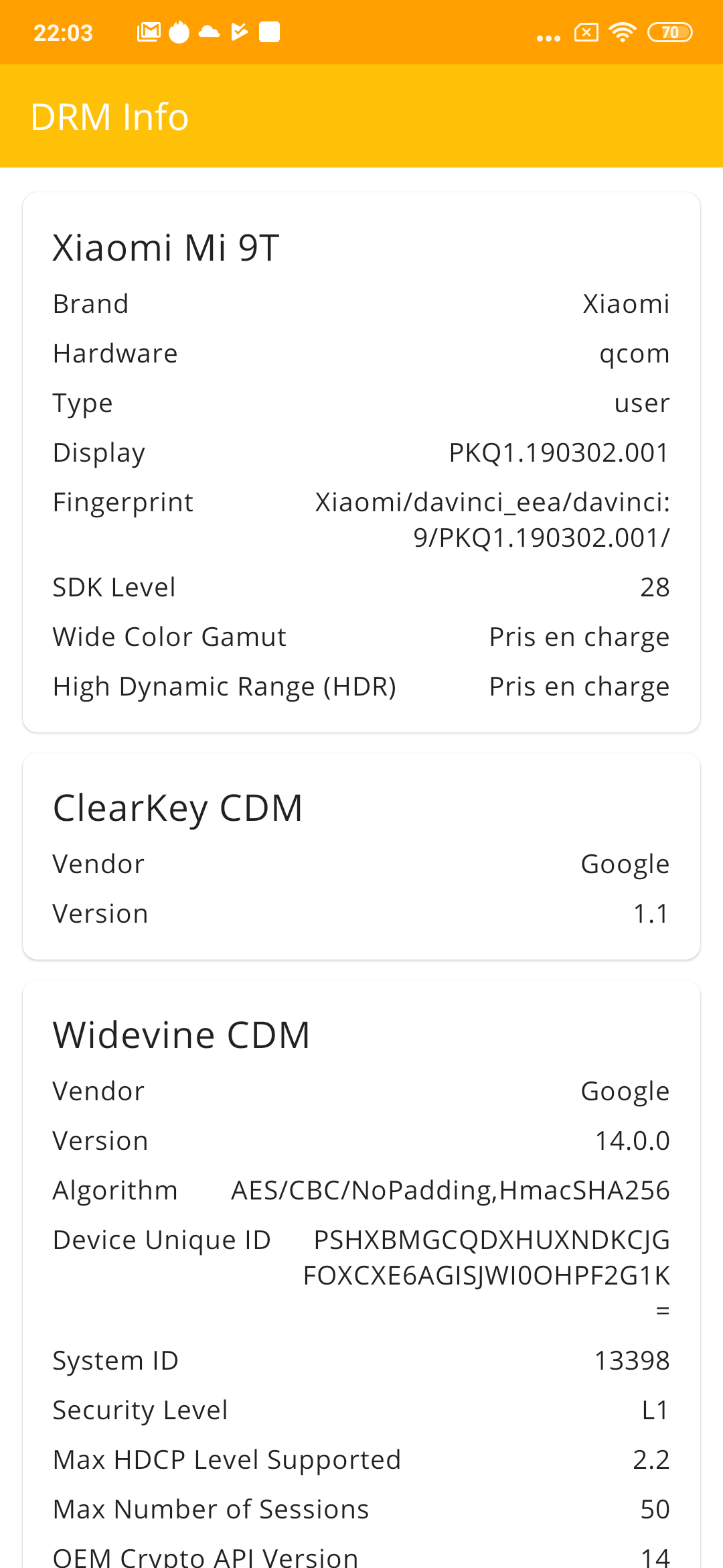 MI9 T Widevine L1